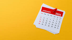 January 2026 calendar includes New Year ...