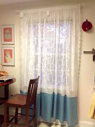 Ikea Hack Diy Added Cotton Polka Dot Fabric To Ikea Alvine Spets Curtains They Look Great And Thrilled With The Look The Cotton Adds Some Neede Huis Caravan