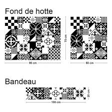 Credence De Cuisine Adhesive En Aluminium Carreaux De Ciment Noirs Et Blancs Carreaux De Ciment Noir Et Blanc Carreau De Ciment Credence