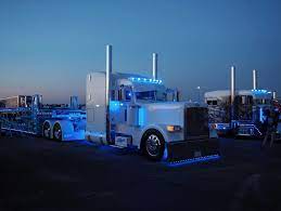 Sweet Rig With Blue Light Accents By Atsc World Jr Timcody Trucker Driver Truckers Trucking Truckingindustr Big Rig Trucks Semi Trucks Show Trucks
