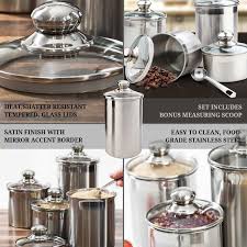 We did not find results for: 4pc Glass Lids Silveronyx Tea Coffee Sugar Canisters Small Sized Beautiful Canisters Sets For The Kitchen Counter 4 Piece Stainless Steel With Glass Lids And 20 Ml Measuring Scoop Bulk Food Storage Food