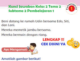 Bantu jawab dan dapatkan poin. Lengkap Kunci Jawaban Kelas 2 Tema 2 Subtema 2 Pembelajaran 1 Kunci Jawaban Tematik Lengkap Terbaru Simplenews