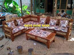 Royal foam d22, tebal 7 cm. Kursi Sudut Bagong Kayu Jati Asli Produk Jepara Pasti Kamu Suka