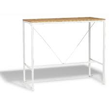 Mange Debout Boston Blanc Et Bois Clair Table Salle A Manger Et Cuisine Meuble Gifi