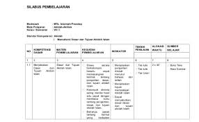 Download silabus akidah akhlak mi terbaru sesuai kma 183 by admin post a comment ini merupakan siabus mapel akidah akhlak tingkat madrasah ibtidaiyah yang disusun berdasarkan kma 183 tahun 2019 tentang kurikulum pai dan bahasa arab oleh direktur jendral kementrian agama. Contoh Silabus Akidah Akhlak Ma Tahun Ajar Cute766