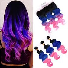 A wide variety of pink blue ombre hair options are available to you, such as hair extension type, hair grade, and virgin hair. Tony Beauty Hair Body Wave 1b Blue Pink Ombre Brazilian Human Hair 3 B Ninthavenue Europe