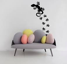 Les Enfants De Lezard Mur Stickers Reptile Vinyle Autocollant Autocollant Animaux Patte Estampes Living Wall Vinyl Decor Kids Room Wall Art Nursery Room Design