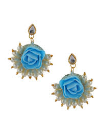 Shop for artificial flowers online at best prices in india. Buy Turquoise Colour Simple Mehandi Artificial Flower Jewellery Online Anuradha Art Jewellery