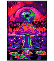 Mushroom Ripple Blacklight Poster Walmart Com Walmart Com