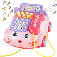 Buy Baby Phone Toy,Baby Toy Phone Cartoon Baby Piano Music Light Toy  Children Pretend Phone, Kids Cell Phone Girl with Light Parent-Child  Interactive Toy Gift Game Boy Girl Early Education Gift Pink