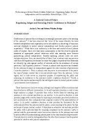 Essay on the importance of independence of judiciary. Pdf A Judicial Code Of Ethics Regulating Judges And Restoring Public Confidence In Malaysia Jaclyn L Neo Academia Edu