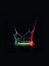 3d rainbow water drop black android