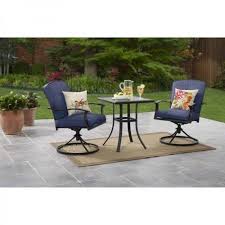 Tufted Cushions 3pcs Patio Garden Bistro Set Steel Table Chairs Hotel Furniture 174 38end Date Feb 16 0 Bistro Set Outdoor Bistro Set Outdoor Furniture Sets