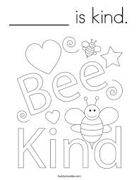 Be kind coloring pages color easy for drawing. Is Kind Coloring Page Twisty Noodle