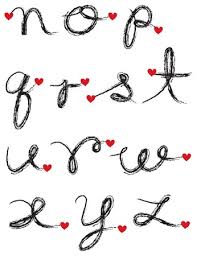 59 free fonts tagged as 'hearts'. Black Charcoal Cursive Alphabet With Red Heart Raster Part 2 Of A Complete Set Royalty Free Cliparts Vectors And Stock Illustration Image 1815924