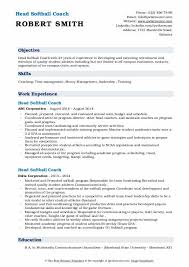 Softball tryout evaluation form template | jotform a softball tryout evaluation form is a document that is used to evaluate the skills of the players during a softball tryout. Head Softball Coach Resume Samples Qwikresume