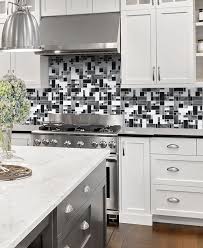 Modern Mixed Glass Metal Backsplash