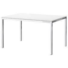 Torsby Table Chrome Plated High Gloss White 53 1 8x33 1 2 135x85 Cm With Images Ikea Dining Table Ikea Dining Ikea