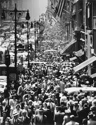 Black And White Crowd Photography Crowds On Midtown Stretch Of Fifth Avenue At Lunch Hour Vintage New York Old Photos City