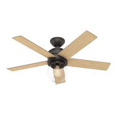 Hunter Leander 46 Inch Led Indoor Noble Bronze Ceiling Fan With Light Kit And Handheld Rem The Home Depot Canada