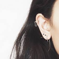 14k gold 1/2 carat t.w. 15 Cool Girl Ear Piercings We Discovered On Pinterest