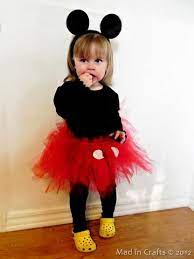 A Mostly Homemade Mickey Mouse Costume For A Girl Toddler Girl Halloween Toddler Halloween Costumes Diy Halloween Costume Toddler Girl