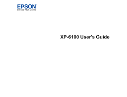 22 printing a network status 116 removing and installing ink cartridges. Epson Xp 6100 User S Guide Manualzz