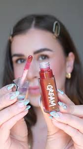 Berry Red lip gloss combo for Fall ♥️🍂 ~ @Fenty Beauty Gloss Bomb Cream  Color Drip Lip Cream in Fruit Snackz 🍒 ~ lining my lips with @Exa.Beauty  All Smiles Bare Lip Liner in Bare Your Hopes 🤎 What’s ...