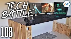 Dieses zimmer strahlt kreativität und modernes design aus! Tech Battle Episode 108 Schreibtisch Aus Europaletten Youtube