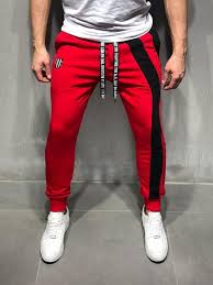 Black And Red Joggers Mens Pin By Gstar Wow On Products You Tagged Red Sweatpants Jackets Men Fashion Sweatpants