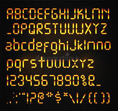 We have 9 free digital, clock fonts to offer for direct downloading · 1001 fonts is your favorite site for free fonts since 2001. Digital Font Alarm Clock Letters And Numbers Vector Alphabet Calculator Digital Text Stock Vector Illustration Of Electrical Information 187640735