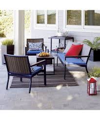 Alfresco Grey Sofa With Sunbrella 3 Cushion Crate And Barrel Outdoor Furniture Cushions Grey Lounge Chair Patio Design