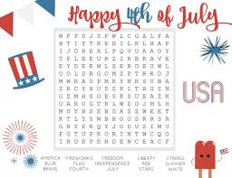 Choose the prints you like a lot of printable coloring pages can be available on just a couple of clicks on our website. July Fourth Word Search Free Printable Grace And Good Eats