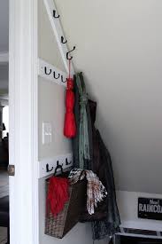 Diy Angled Stairwell Coat Rack Stowandtellu Coat Rack Wall Closet Under Stairs Storage House