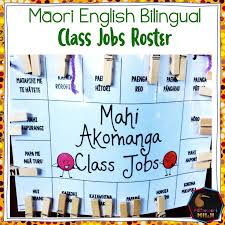 Class Jobs Maori And English Class Jobs Classroom Jobs Job Chart