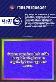 Jul 13, 2021 — the planets promise interesting romantic novels, gusts of passion and dramatic gestures, a desire to demonstrate your feelings in order to strike your loved one. Cancer Daily Love Horoscope