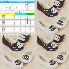 size chart for the chanel shoes listed previously size