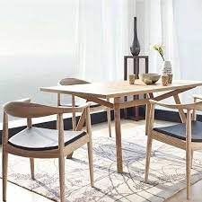 2xhome natural modern solid real oak wood pu leather cushion seat kennedy chair with arm armchair dining chair hans wegner style walmart com timber dining table dining chairs low back dining
