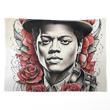Póster for Sale con la obra «Bruno Mars entintó la armonía» de  DevushkaStore