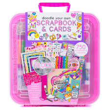 Just My Style Doodle Your Own Scrapbook Cards Arts Crafts Kit 6 Walmart Com In 2021 Art Craft Kit Scrapbook Cards Custom Scrapbook