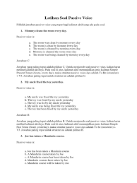 Oct 15, 2020 · untuk melengkapi pembahasan materi passive voice, kita akan belajar lagi materi tersebut dengan mengerjakan soal latihan passive voice dalam bentuk pilihan ganda. Soal Passive Voice Kelas 9 Smp Jawabanku Id