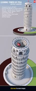 Highly Detailed Low Poly Leaning Tower Of Pisa Fully Customizable 3d Model Of A Building 3d 3dmodel 3ddesign Vr Ar 3dp In 2020 Leaning Tower Of Pisa Pisa Tower