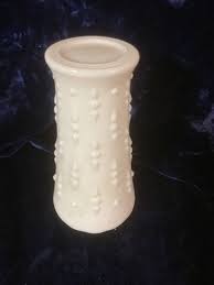 Vintage Milk Glass Tear Drop and Pearl Patten Anchor Hocking Scallop Edge 7"