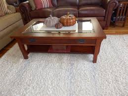 Amish Lancaster Mission Glass Top Display Coffee Table Typically these include a glass top coffee.