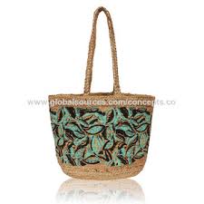 Check spelling or type a new query. India Teal Color Flower Print Jute Bag On Global Sources Jute Bag Jute Basket Beach Bag