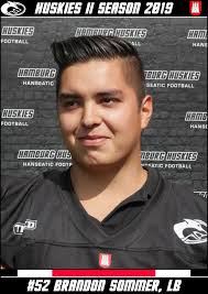 Brandon Sommer #52 ist auf der Postion des MLB zuhause, fühlt sich aber  auch in der D-Line pudelwohl. Eigentlich ist aber auch egal von wo er  startet, wenn der Choo-Choo-Train einmal in