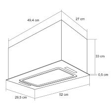 Klarstein Hektor Hotte Encastrable 52cm Extraction 530 M H Led Blanche