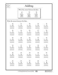 addition drills part 3 2nd grade 3rd grade math worksheet greatschools