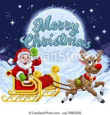 Fabulous grand sac shopping plage etudiant dessin traineau du pere noel. Noel Traineau Renne Art Pixel Pere Noel Noel Jeu Traineau Renne Scene Sien Style Morceau Art Message Video Canstock