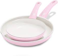 Greenlife Grip Healthy Ceramic Nonstick Frying Pan Skillet Set 7 Quot And 10 Quot Soft Pink Cc002381 001 In 2021 Skillet Sets Cookware Sets Pan